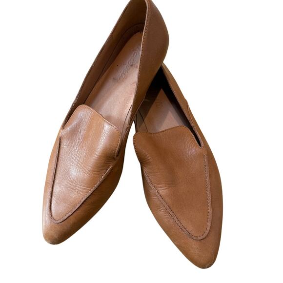 Madewell The Frances Skimmer Pointed Loafers Shoes Tan Leather Size 9.5 - Picture 3 of 8